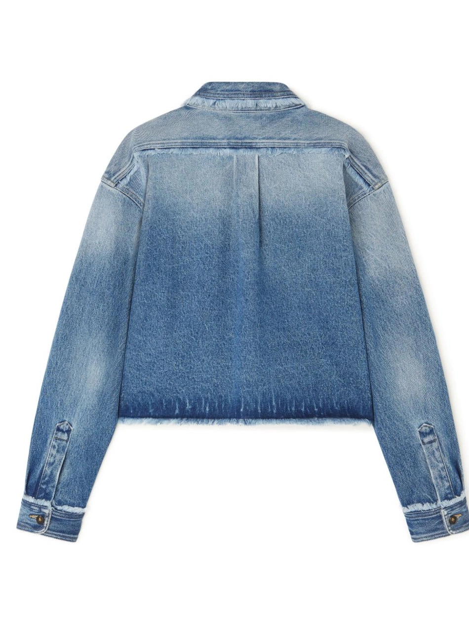 Cheap denim jacket Women cropped Alanui frayed 0629